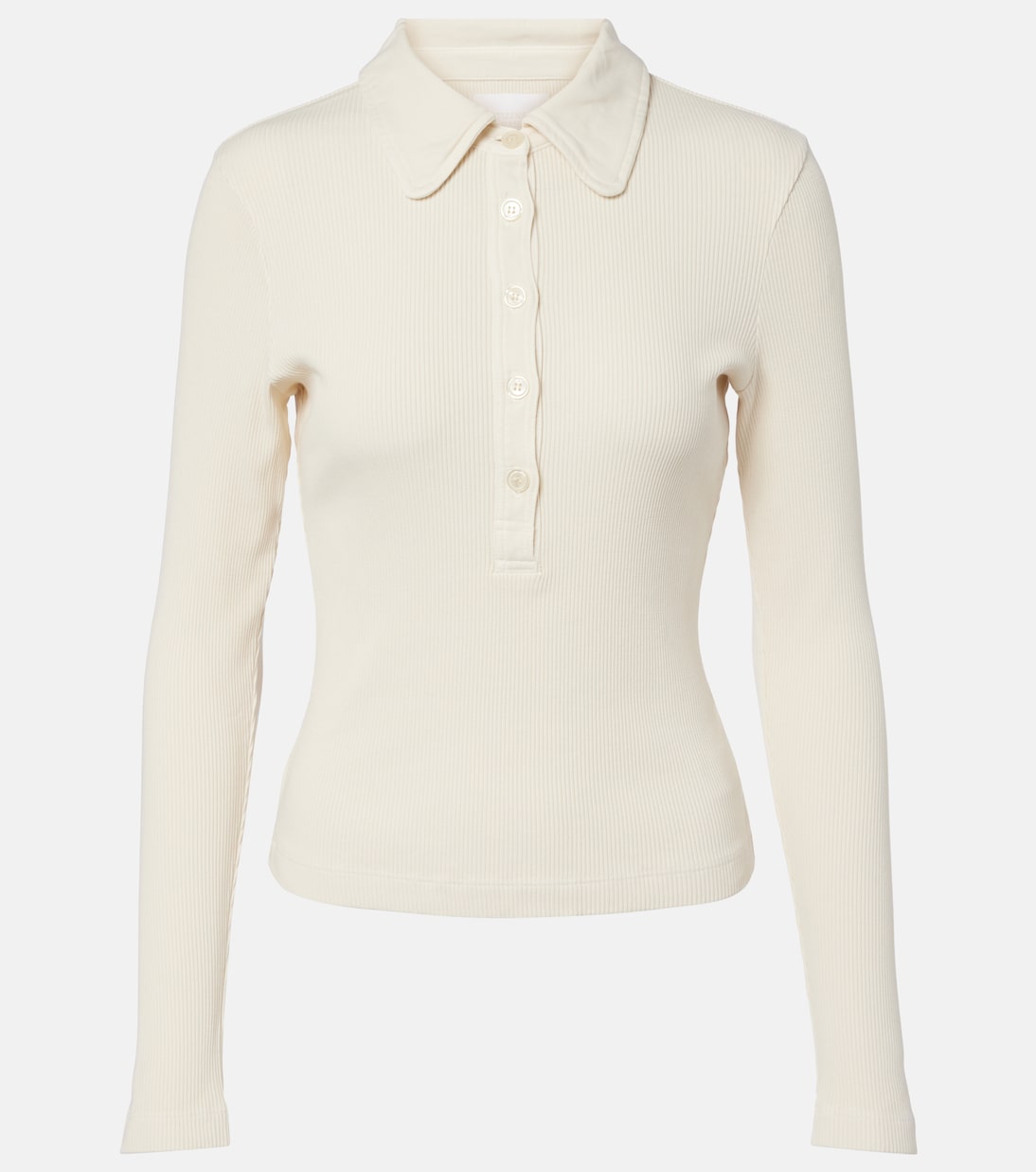 Brea ribbed-knit jersey polo shirt | Citizens of Humanity