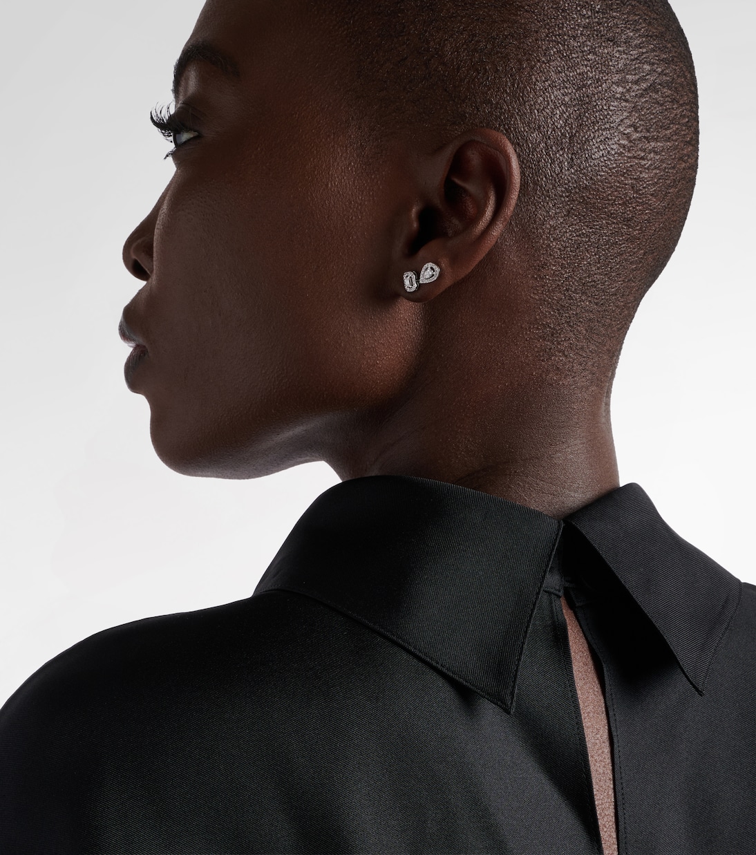 Pendientes My Twin 1+2 de oro blanco de 18 ct con diamantes | Messika