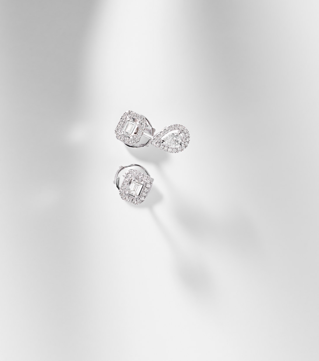Pendientes My Twin 1+2 de oro blanco de 18 ct con diamantes | Messika