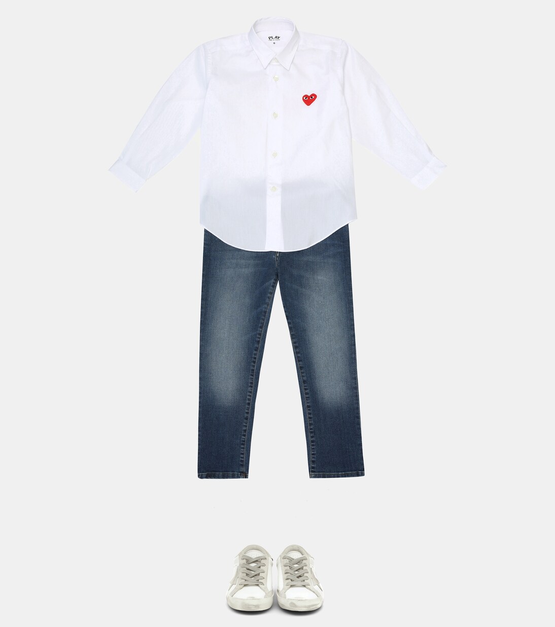 Heart logo cotton-poplin shirt | Comme des Garçons Play Kids