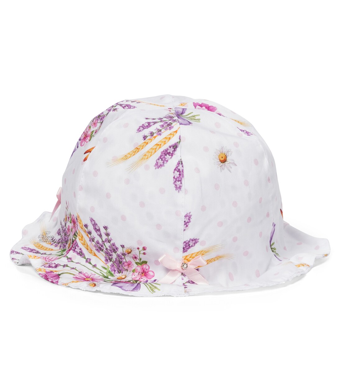 Baby floral cotton poplin hat | Monnalisa