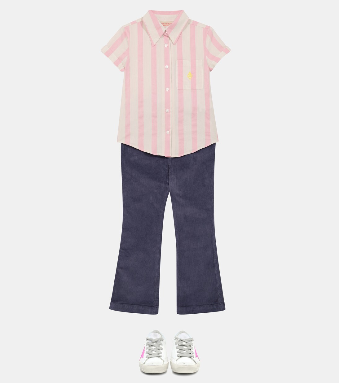 Striped short-sleeved cotton shirt | The Animals Observatory