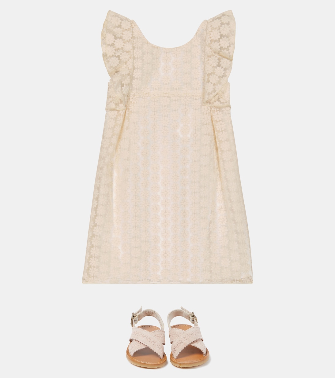 Robe midi en coton mélangé à fleurs | Tartine et Chocolat