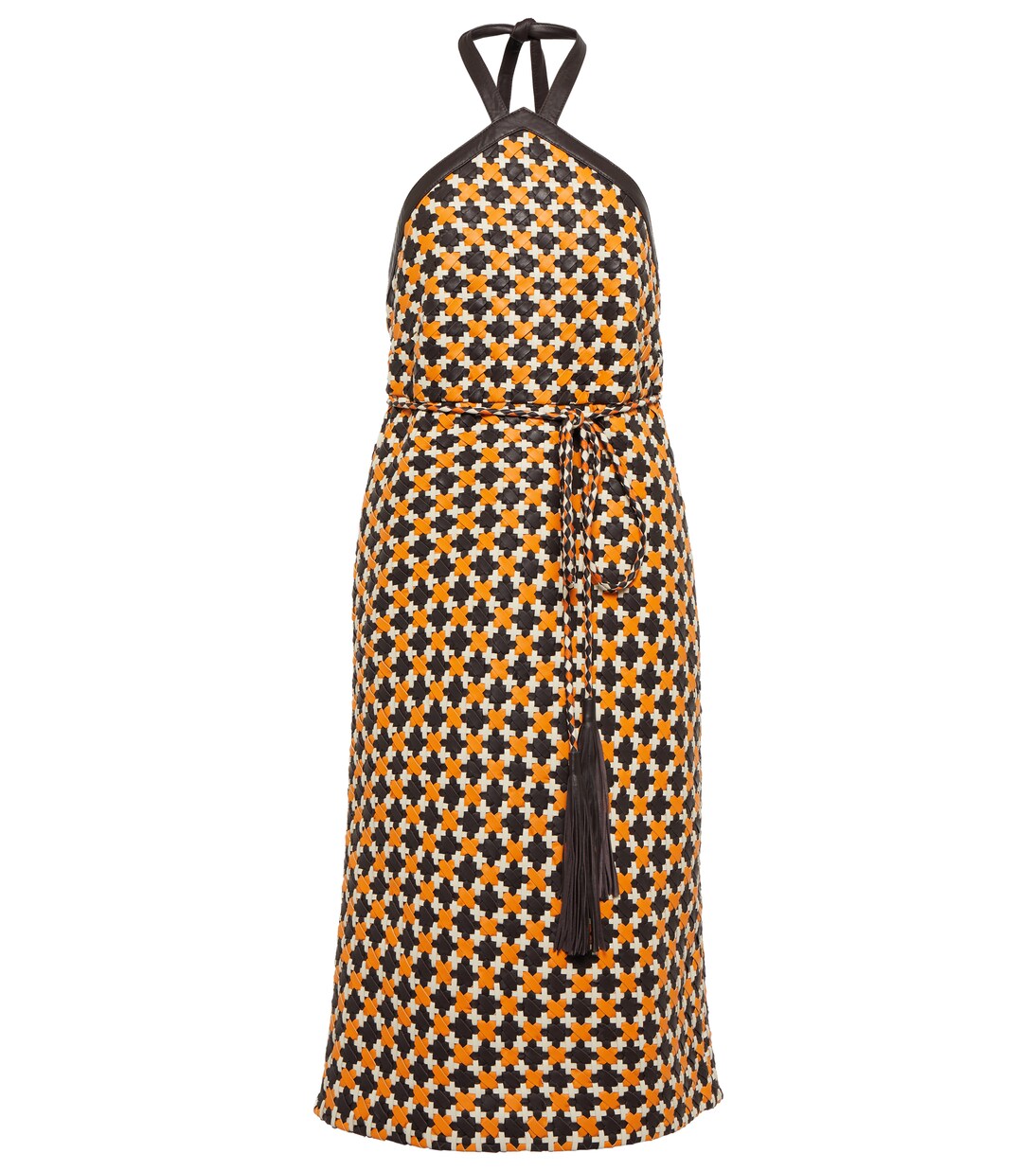 Robe midi en cuir | Dodo Bar Or