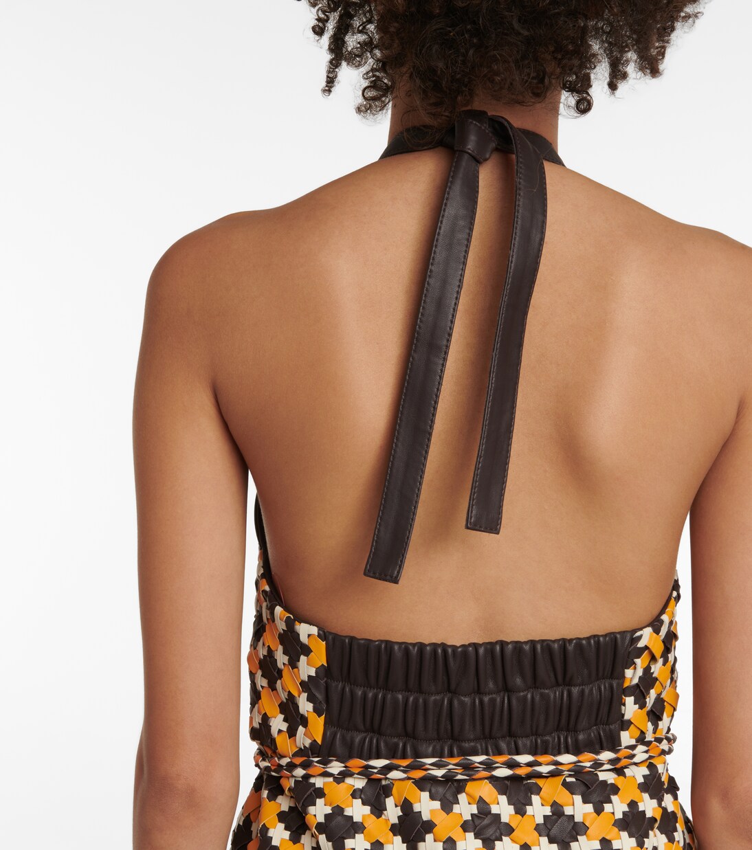 Robe midi en cuir | Dodo Bar Or