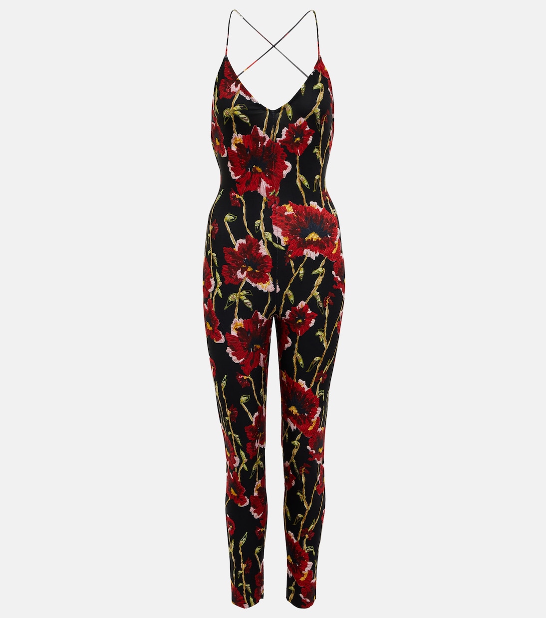 Form-fitting printed jumpsuit | Norma Kamali