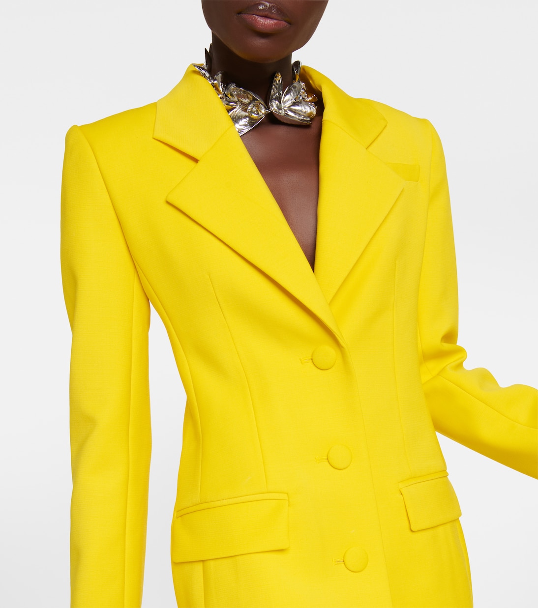 Robe blazer en laine à ornements | Area