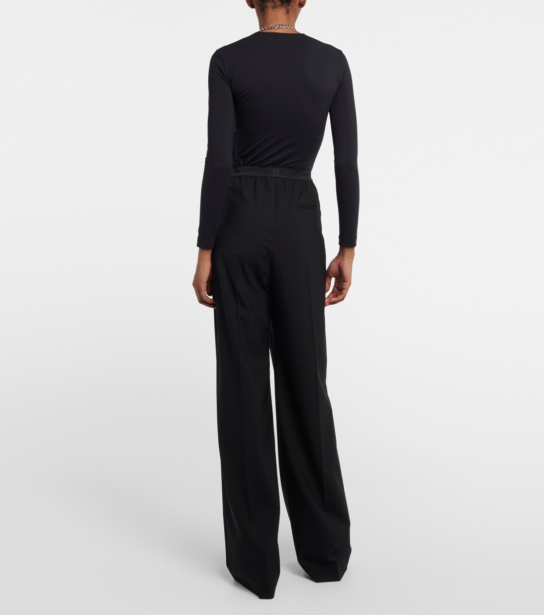Mid-Rise-Hose aus Wolle | Balenciaga