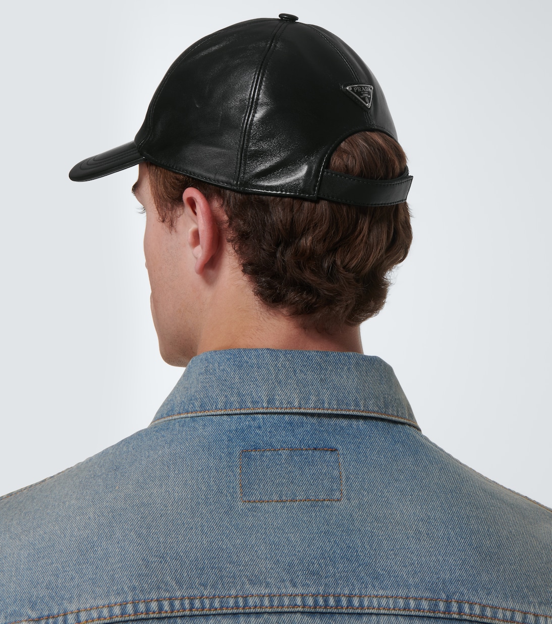 Leather baseball cap | Prada