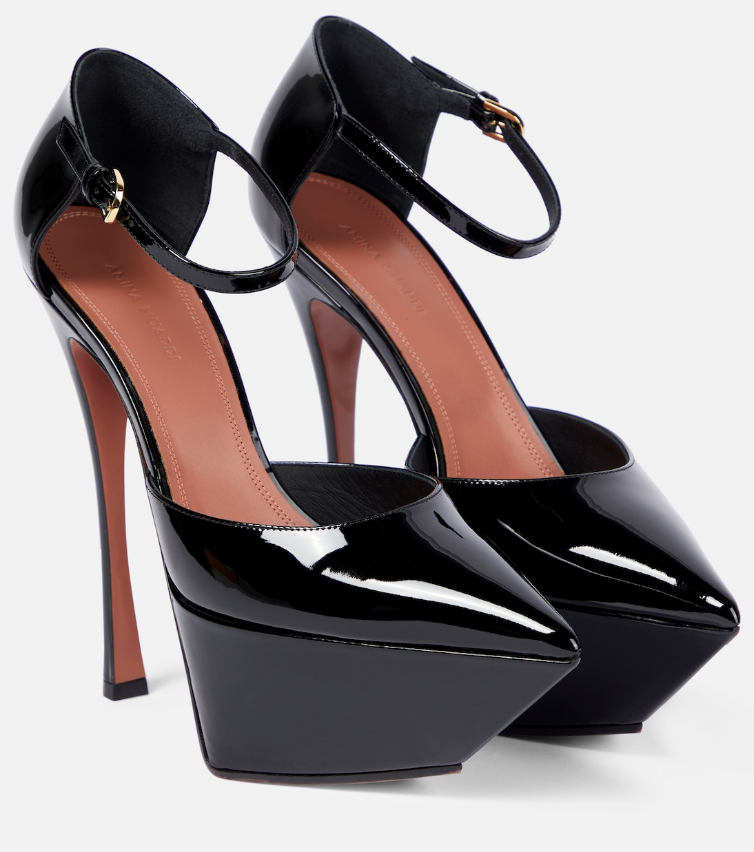 Plateau-Pumps Angelica aus Lackleder | Amina Muaddi