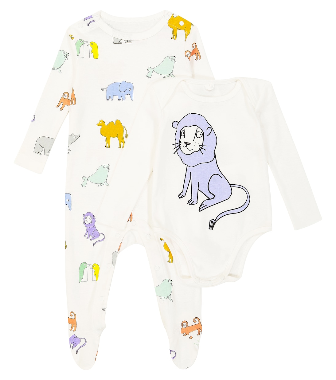 طقم لمولود جديد من توب ليوتار وأفرول من القطن | Stella McCartney Kids