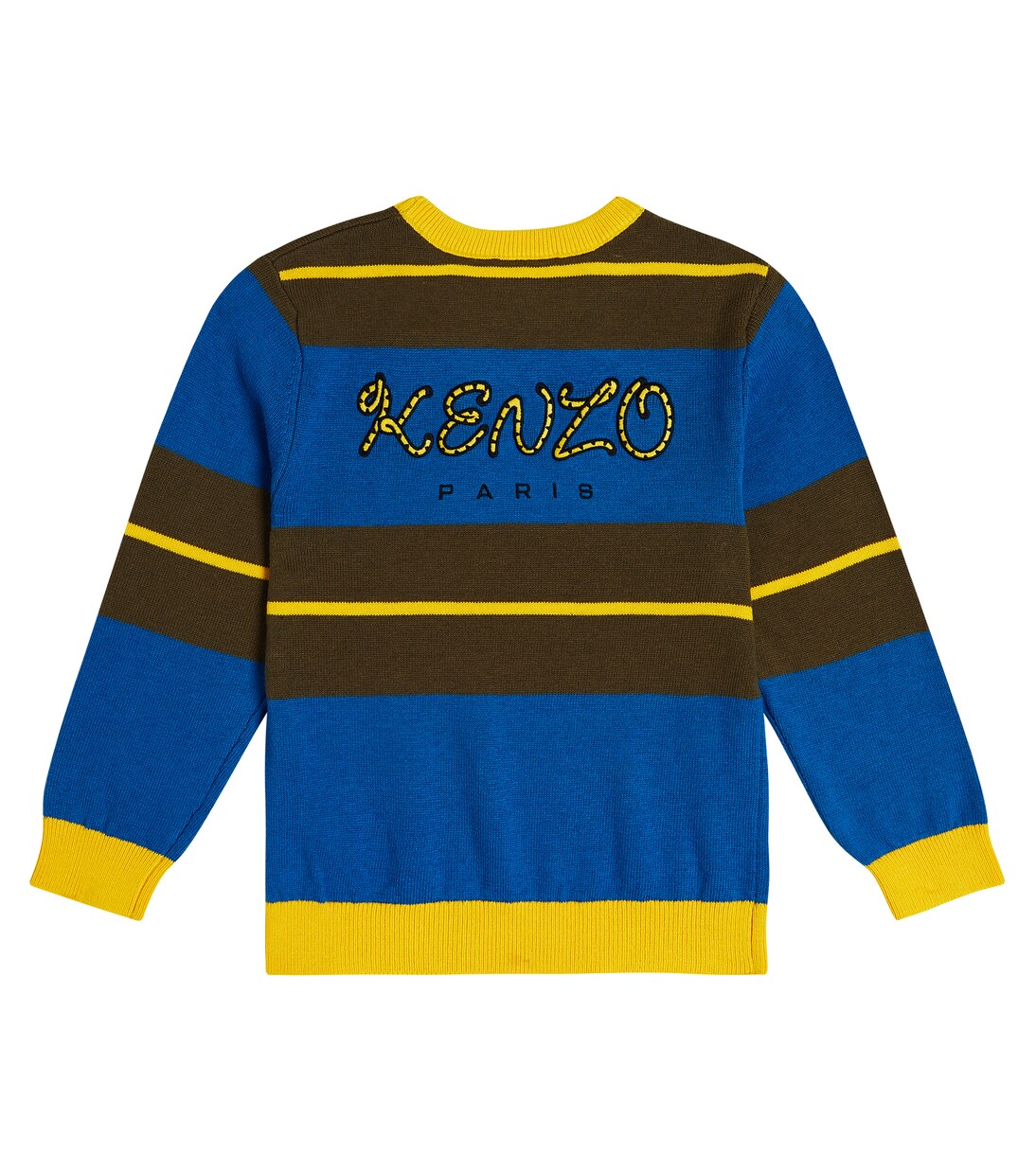 Logo striped cotton-blend sweater | Kenzo Kids