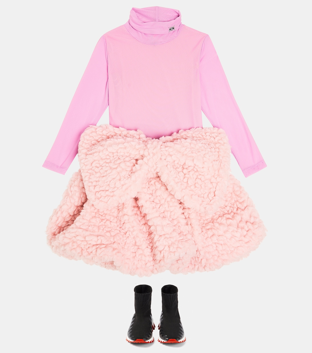 Gonna in misto lana con fiocco | Caroline Bosmans