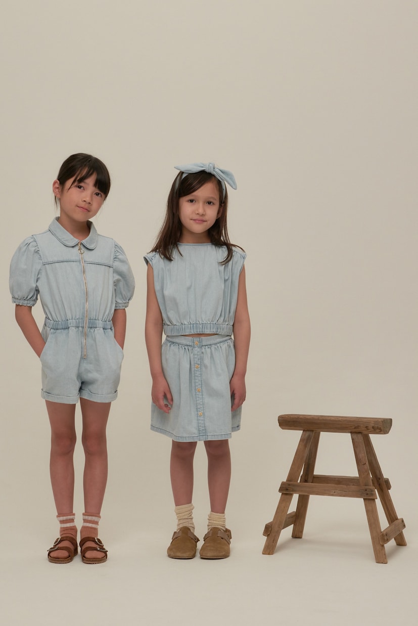 Loretta denim playsuit | C'era Una Volta