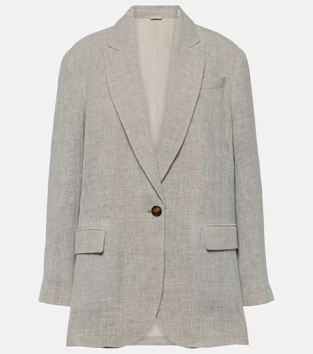 Oversize-Blazer aus einem Leinengemisch | Brunello Cucinelli