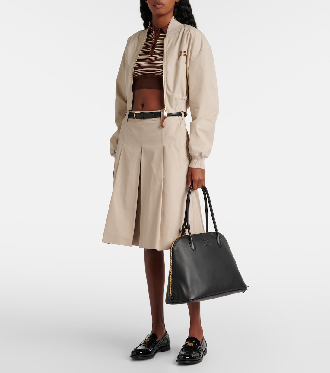 Schultertasche Softy Small aus Leder | Miu Miu