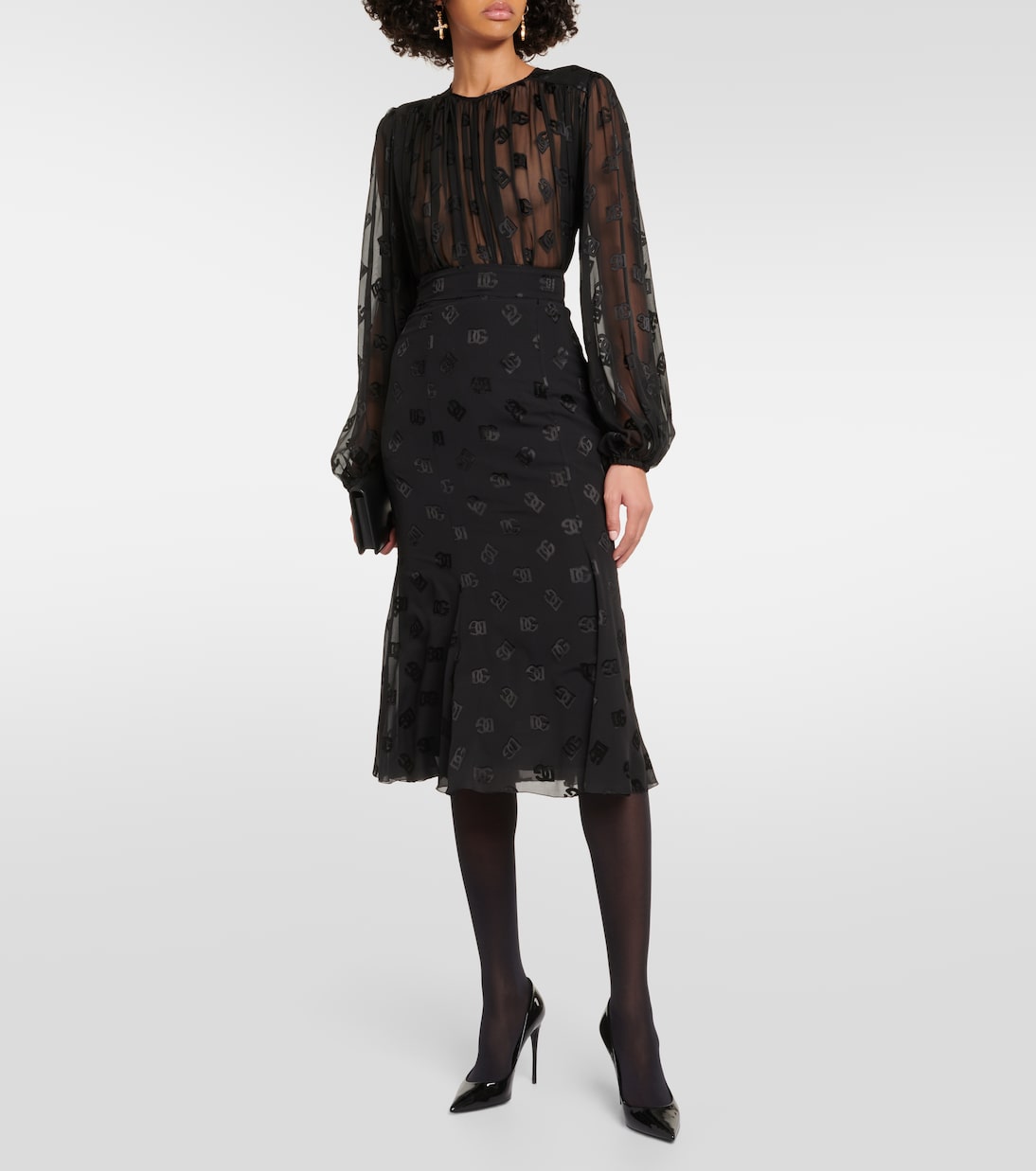 Midirock DG aus Devoré | Dolce&Gabbana