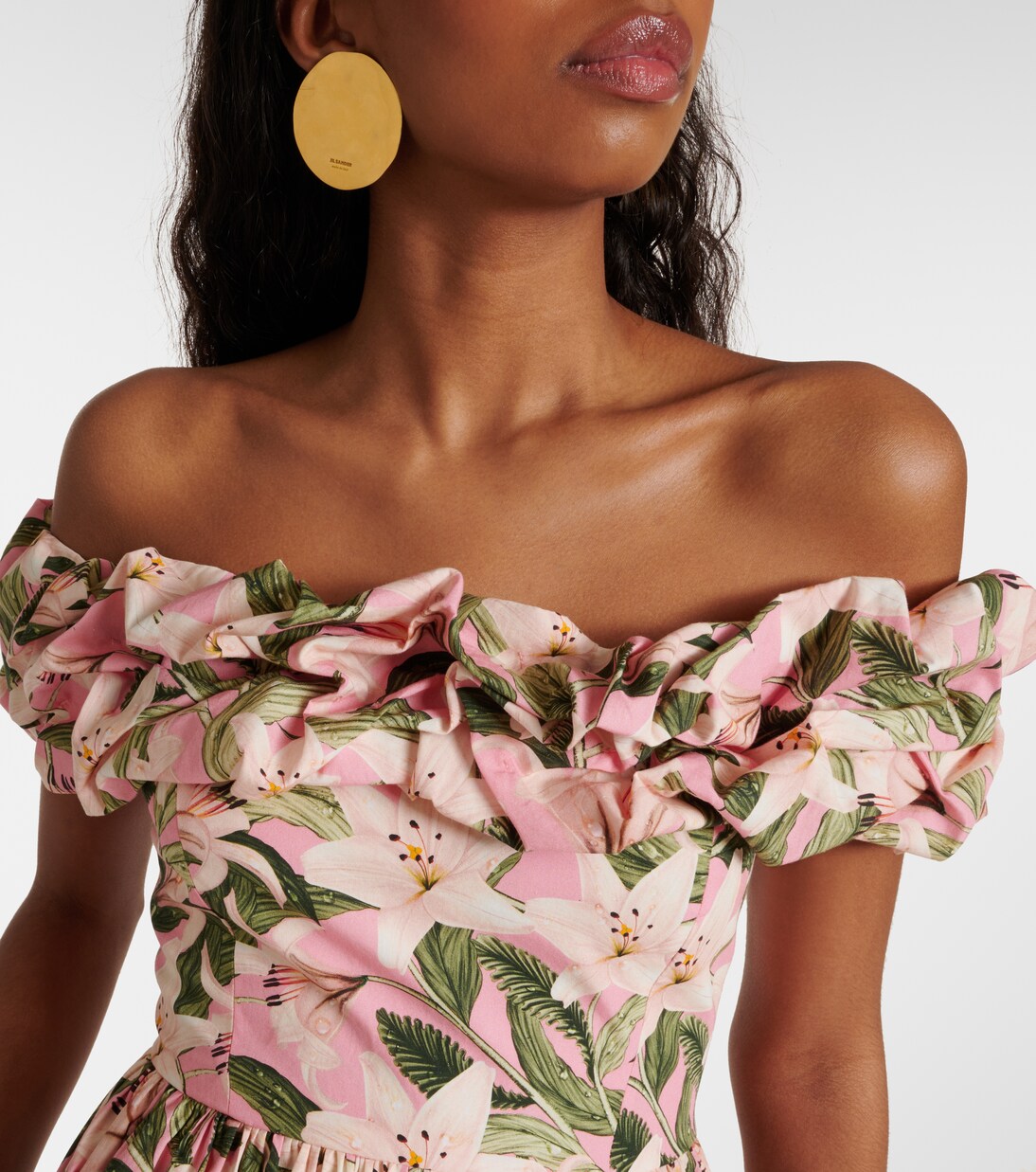 Robe longue Espliego en coton à fleurs | Agua by Agua Bendita