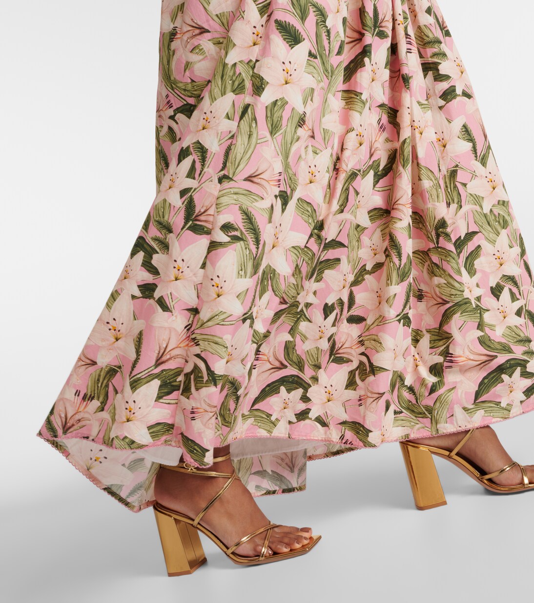 Robe longue Espliego en coton à fleurs | Agua by Agua Bendita