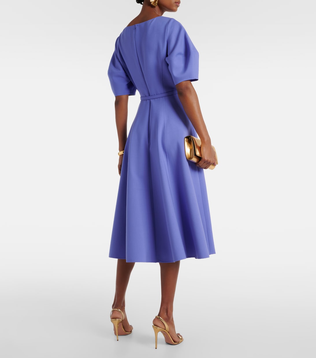 Robe midi en laine mélangée | Oscar de la Renta