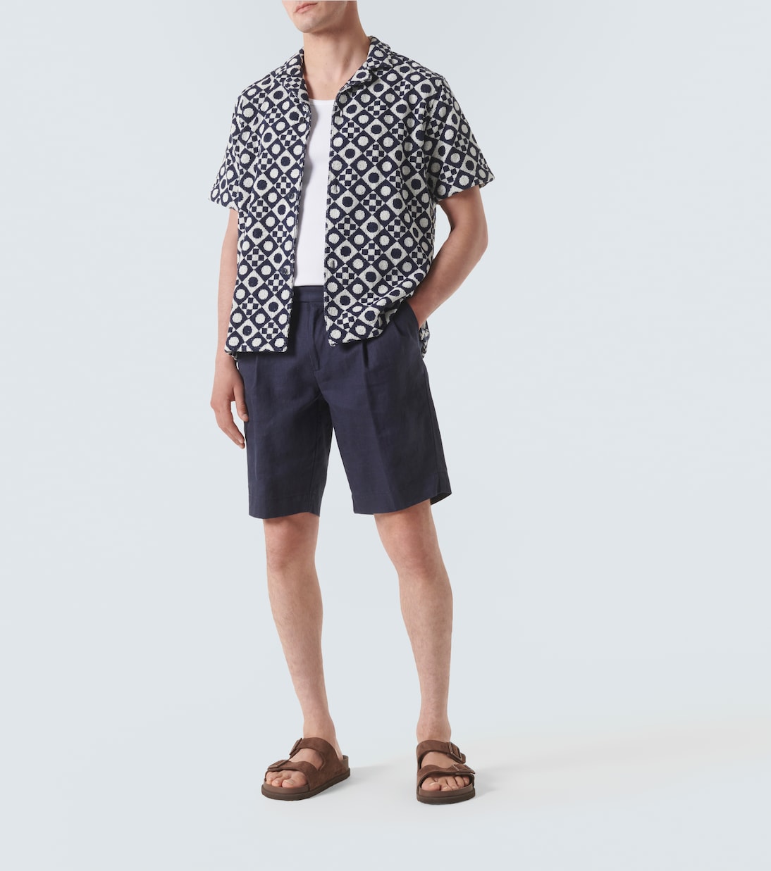 Howell printed cotton terry shirt | Orlebar Brown