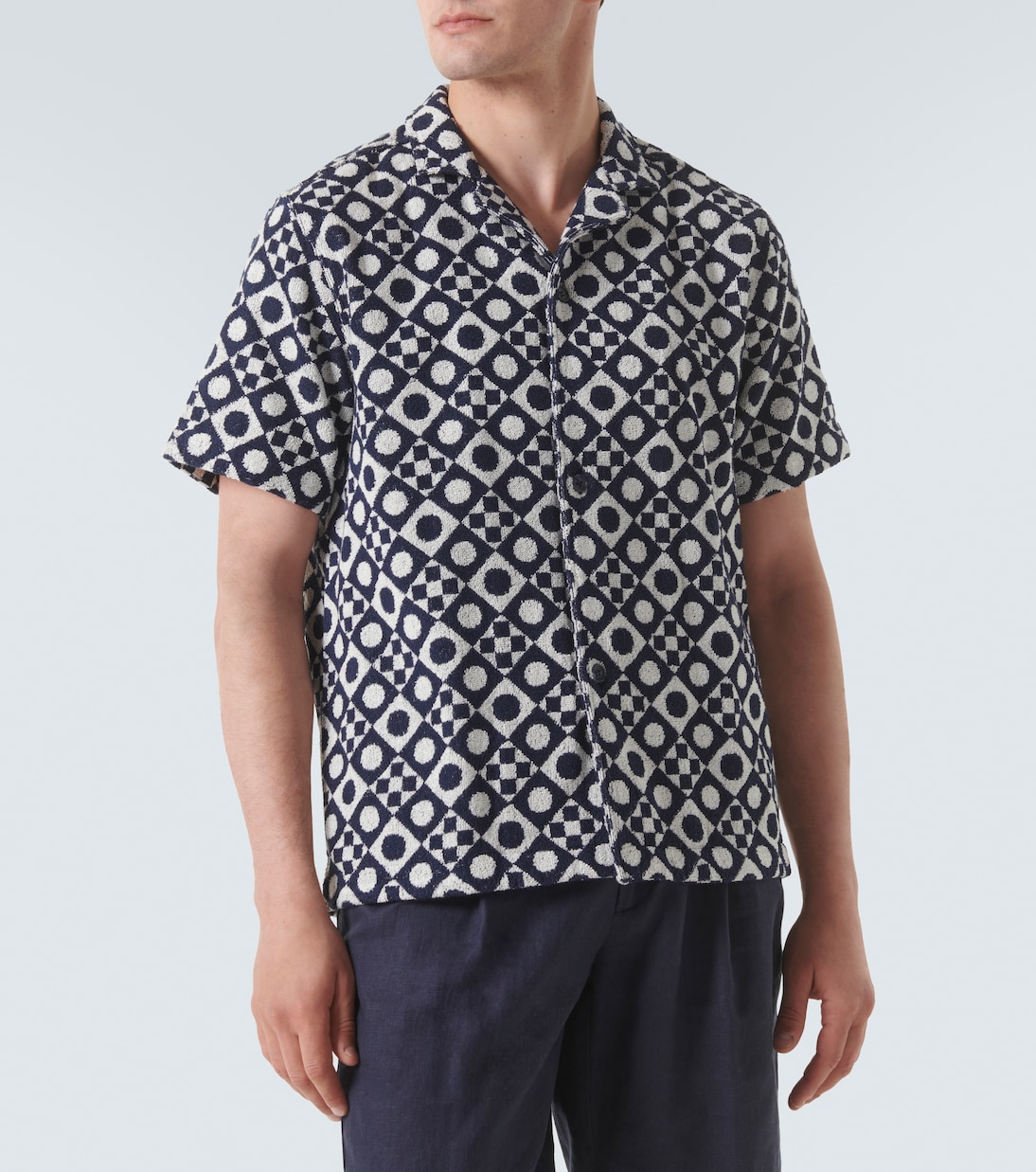 Howell printed cotton terry shirt | Orlebar Brown