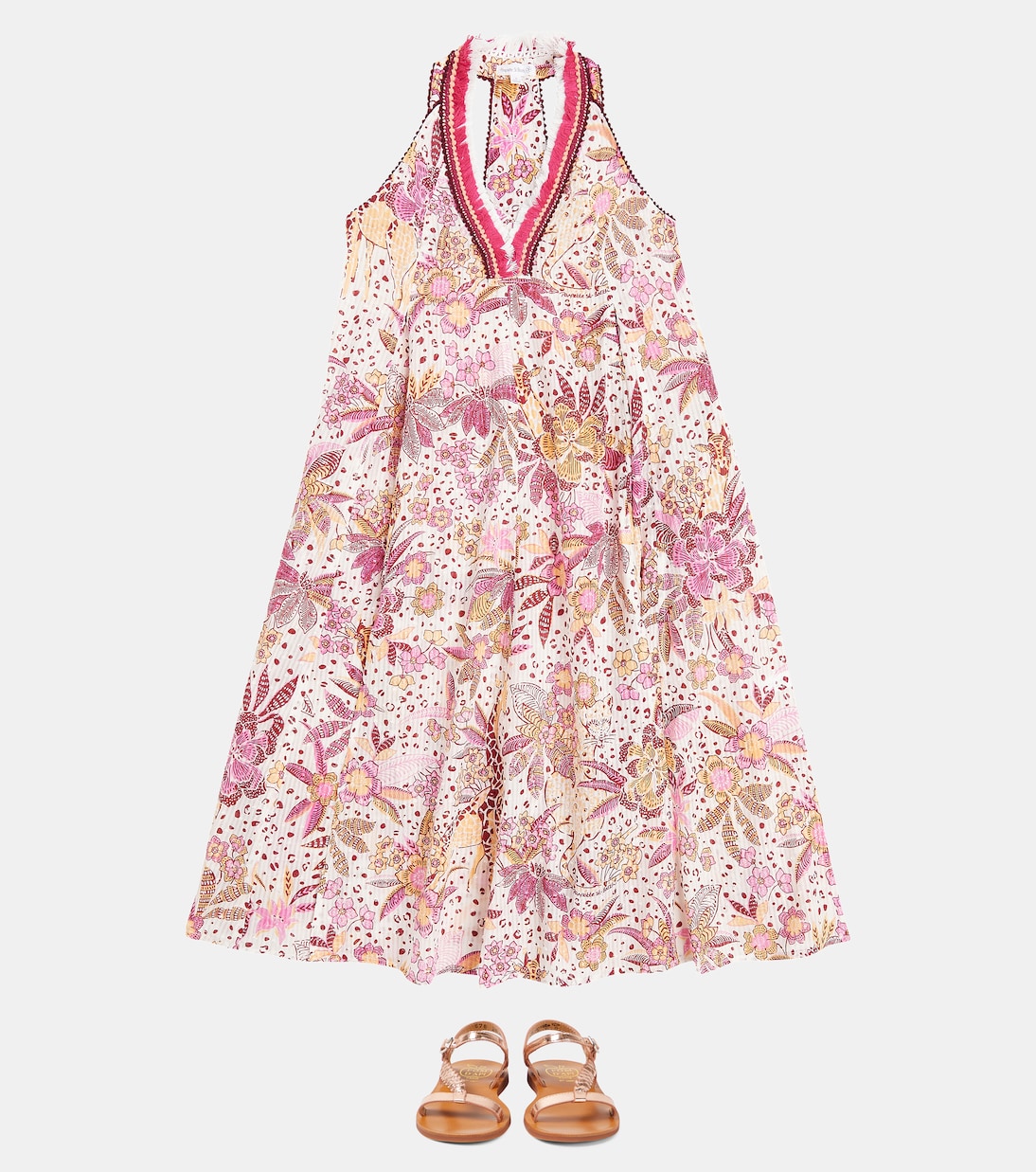 Robe Nava imprimée en coton | Poupette St Barth Kids