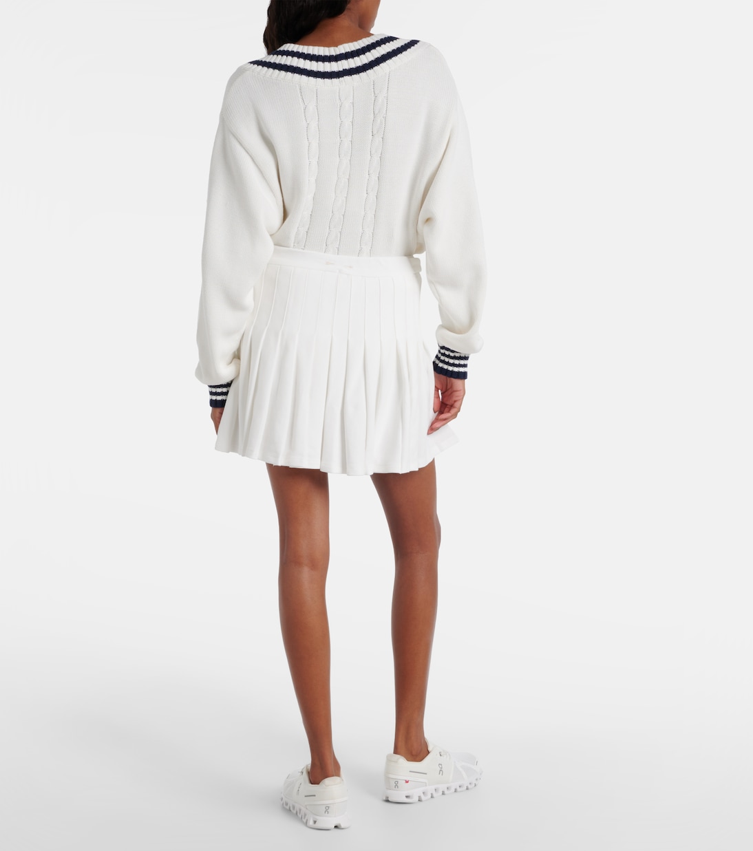 Pasadena Cher pleated cotton miniskirt | The Upside