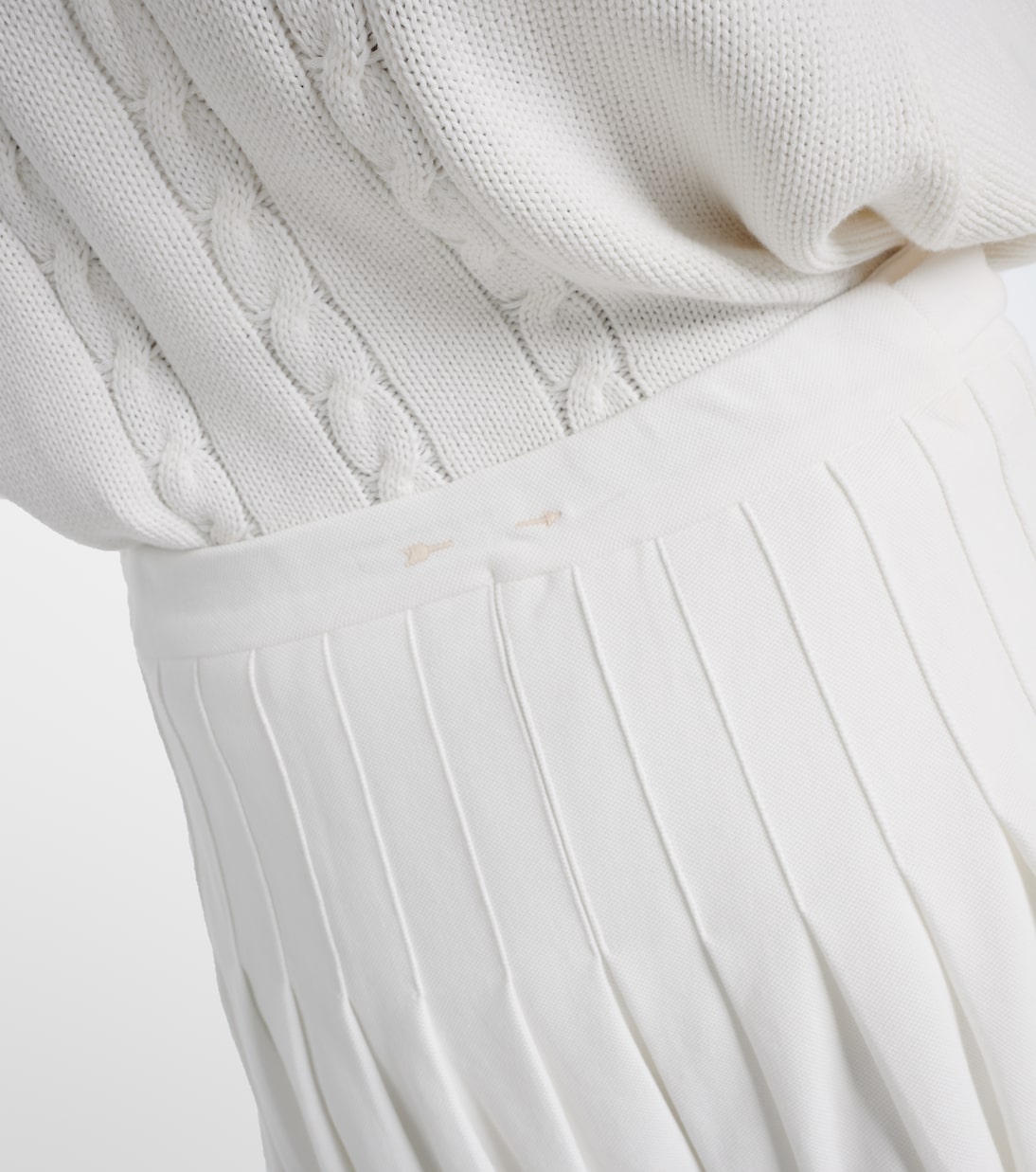 Pasadena Cher pleated cotton miniskirt | The Upside