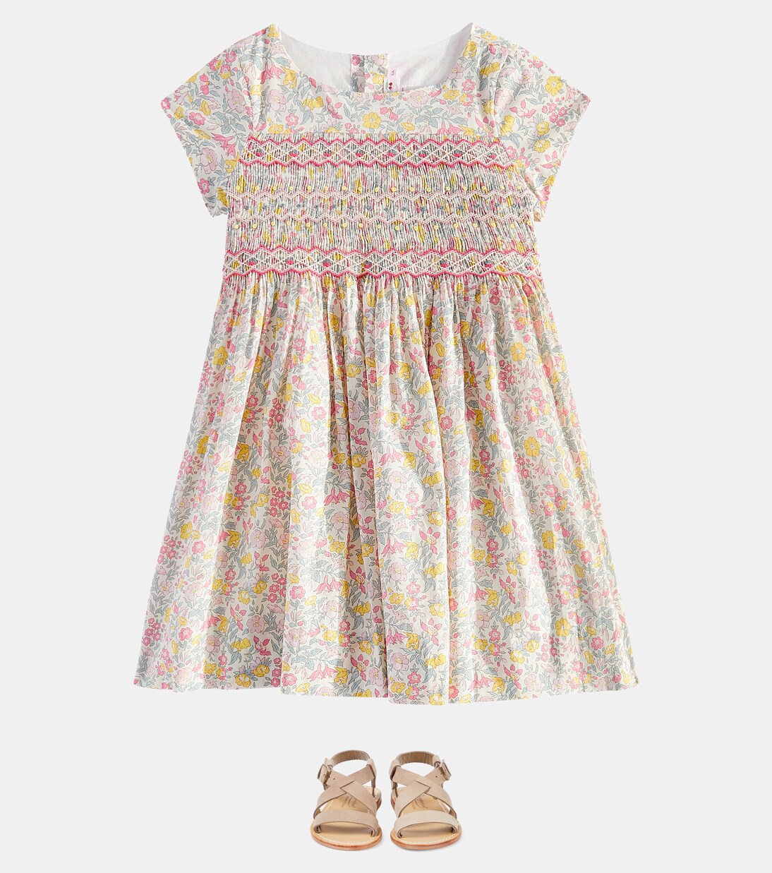 Robe Duchesse en coton à fleurs | Bonpoint