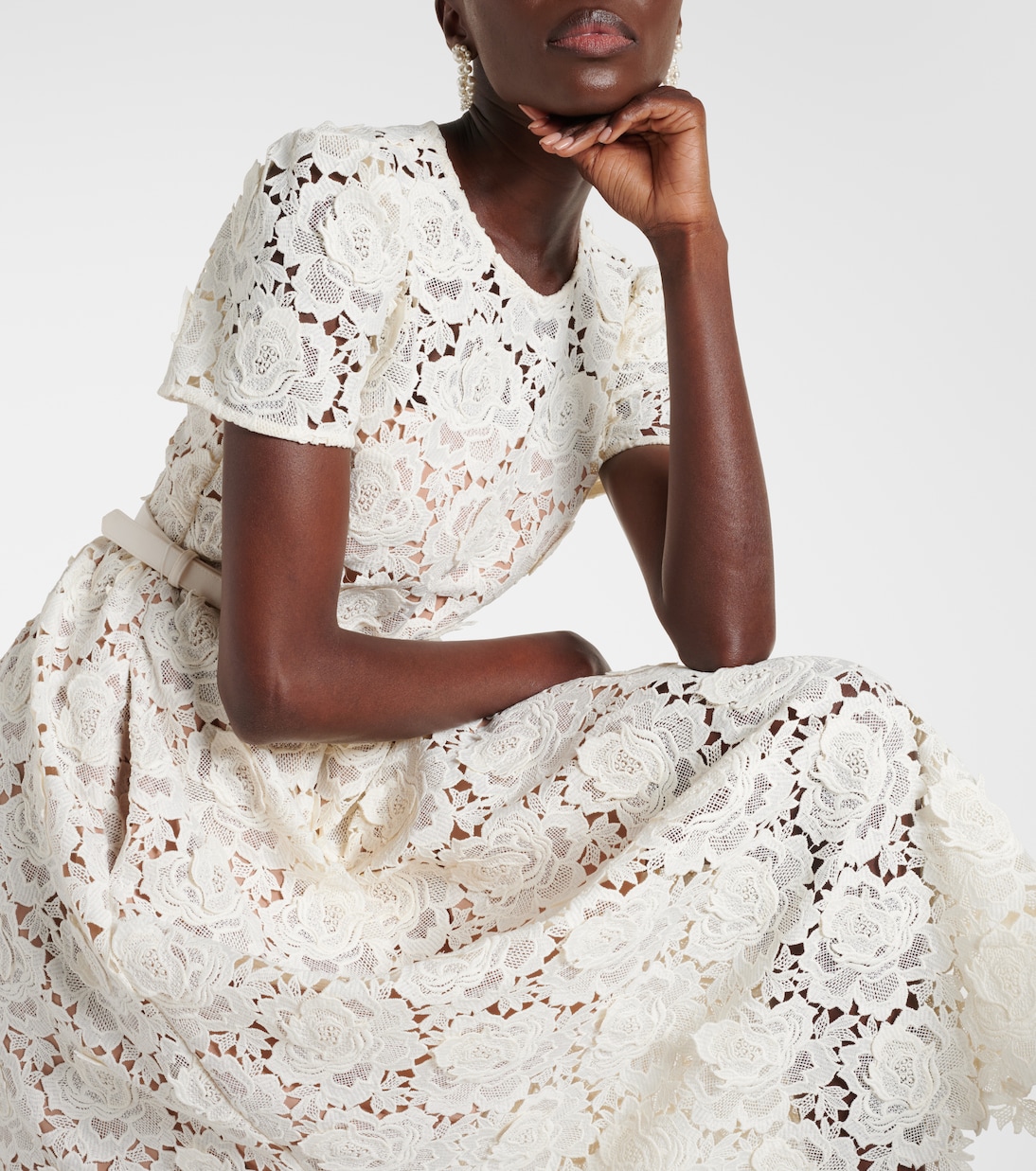 Midikleid aus Spitze | Self-Portrait