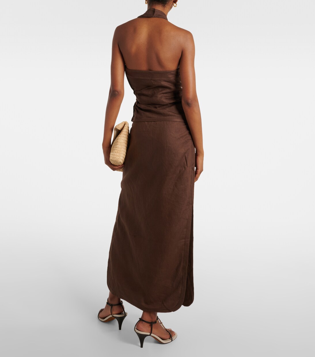 Top Jerry Halter Bodice aus Leinen | SIR