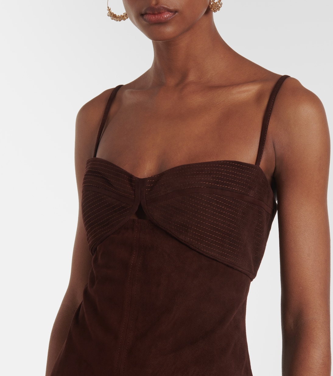 Robe midi en cuir | Johanna Ortiz