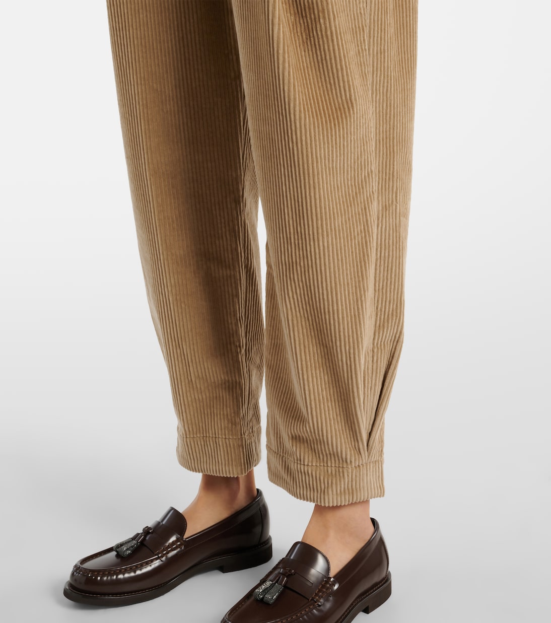 High-Rise-Hose aus Baumwolle | Brunello Cucinelli