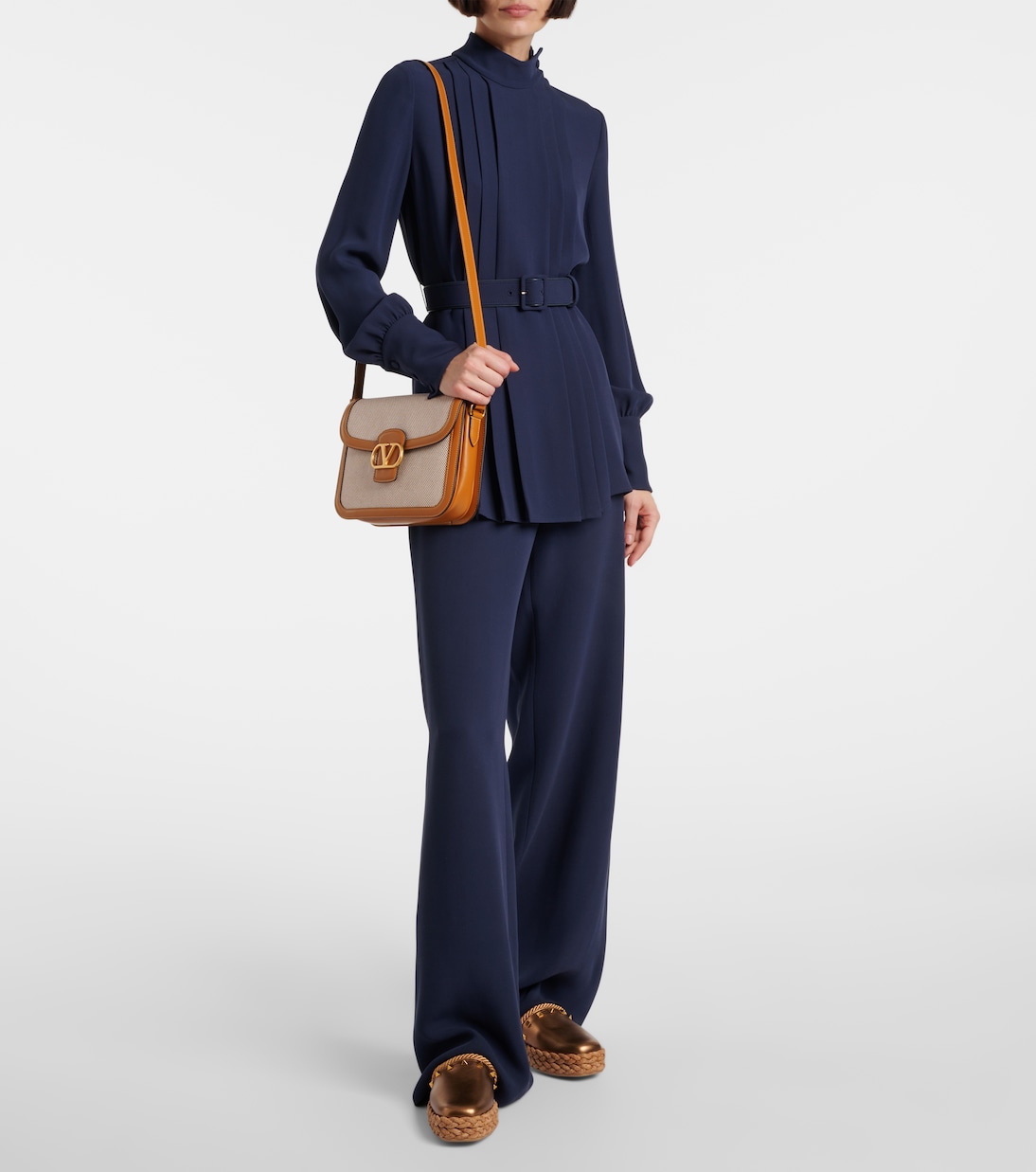 Rockstud metallic leather espadrilles | Valentino Garavani