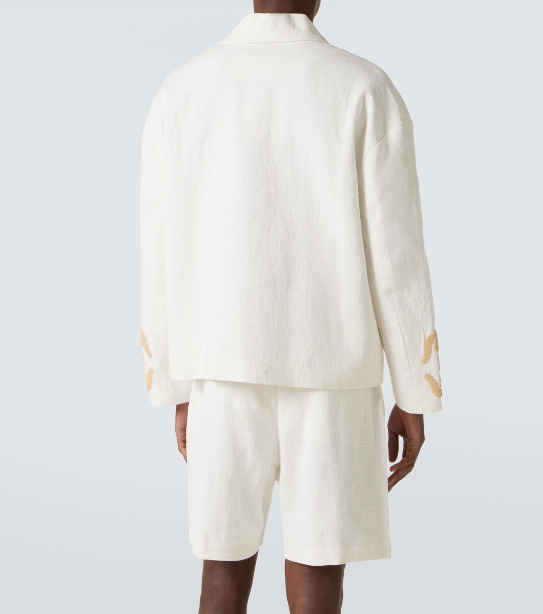 Floral linen and cotton bouclé jacket | Commas