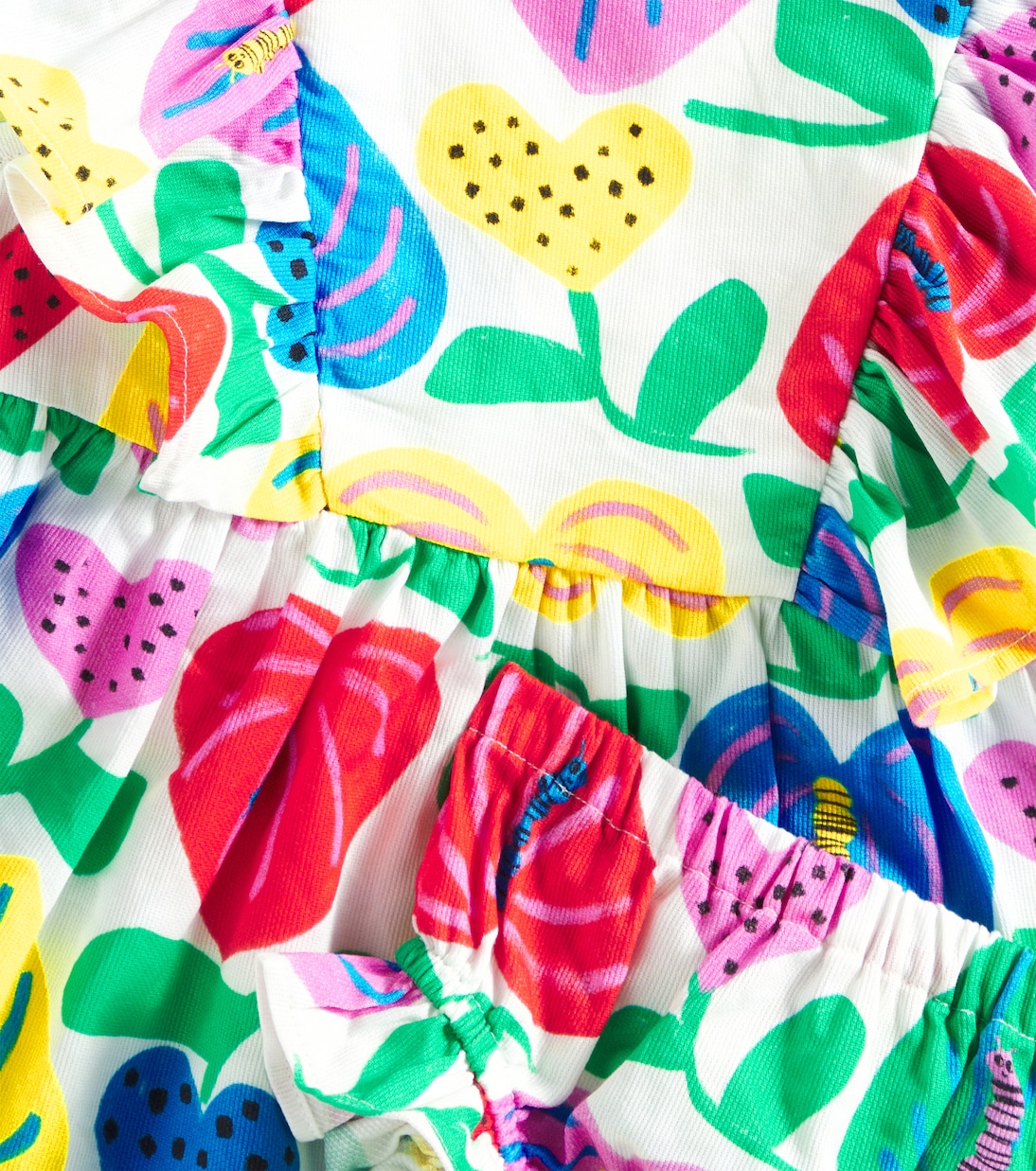 Baby printed cotton dress and bloomers set | Fábula