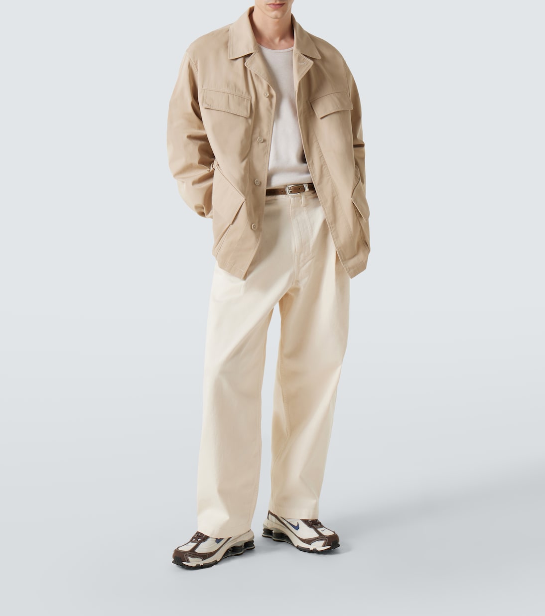 Shox Ride 2 leather-trimmed sneakers | Nike