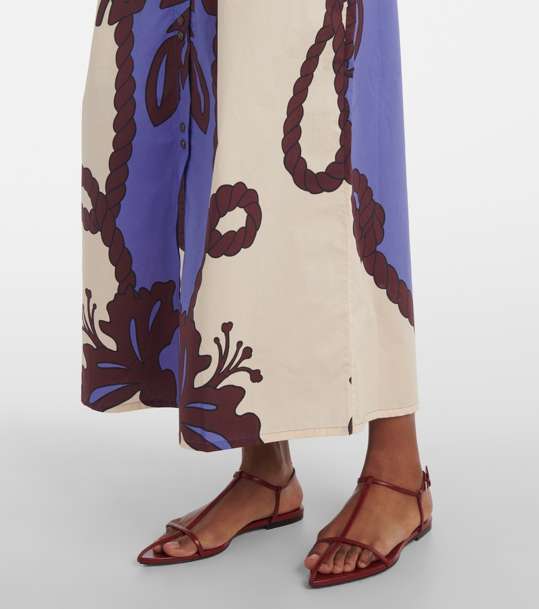 Robe midi Latitud Marina en coton | Johanna Ortiz