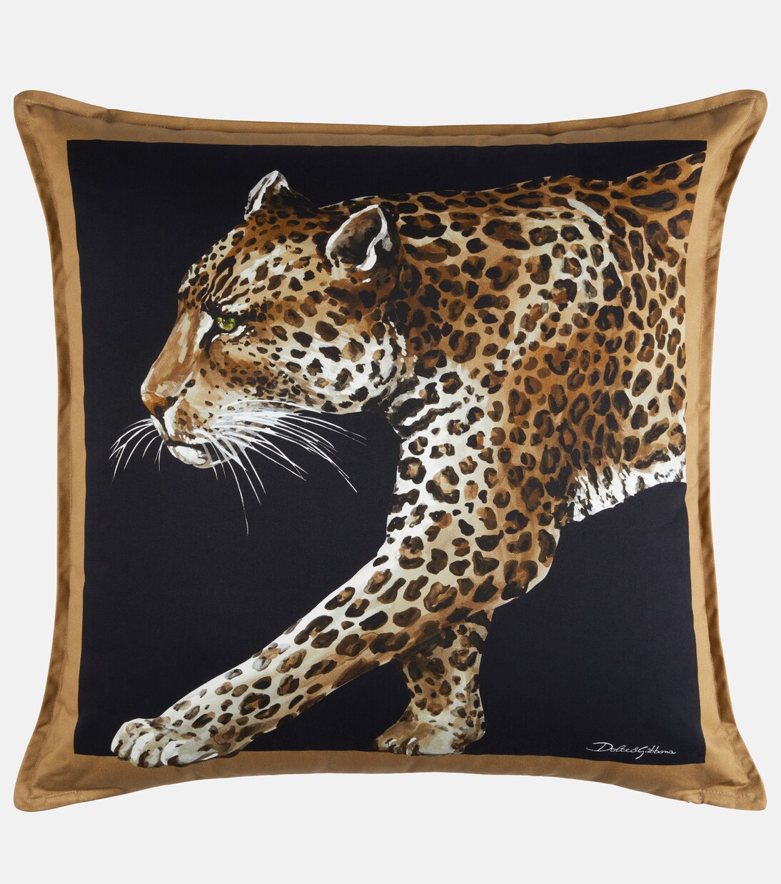 Leopardo Medium canvas cushion | Dolce&Gabbana Casa