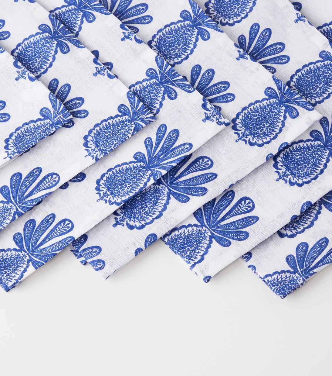 Large set of 6 printed linen napkins | La DoubleJ