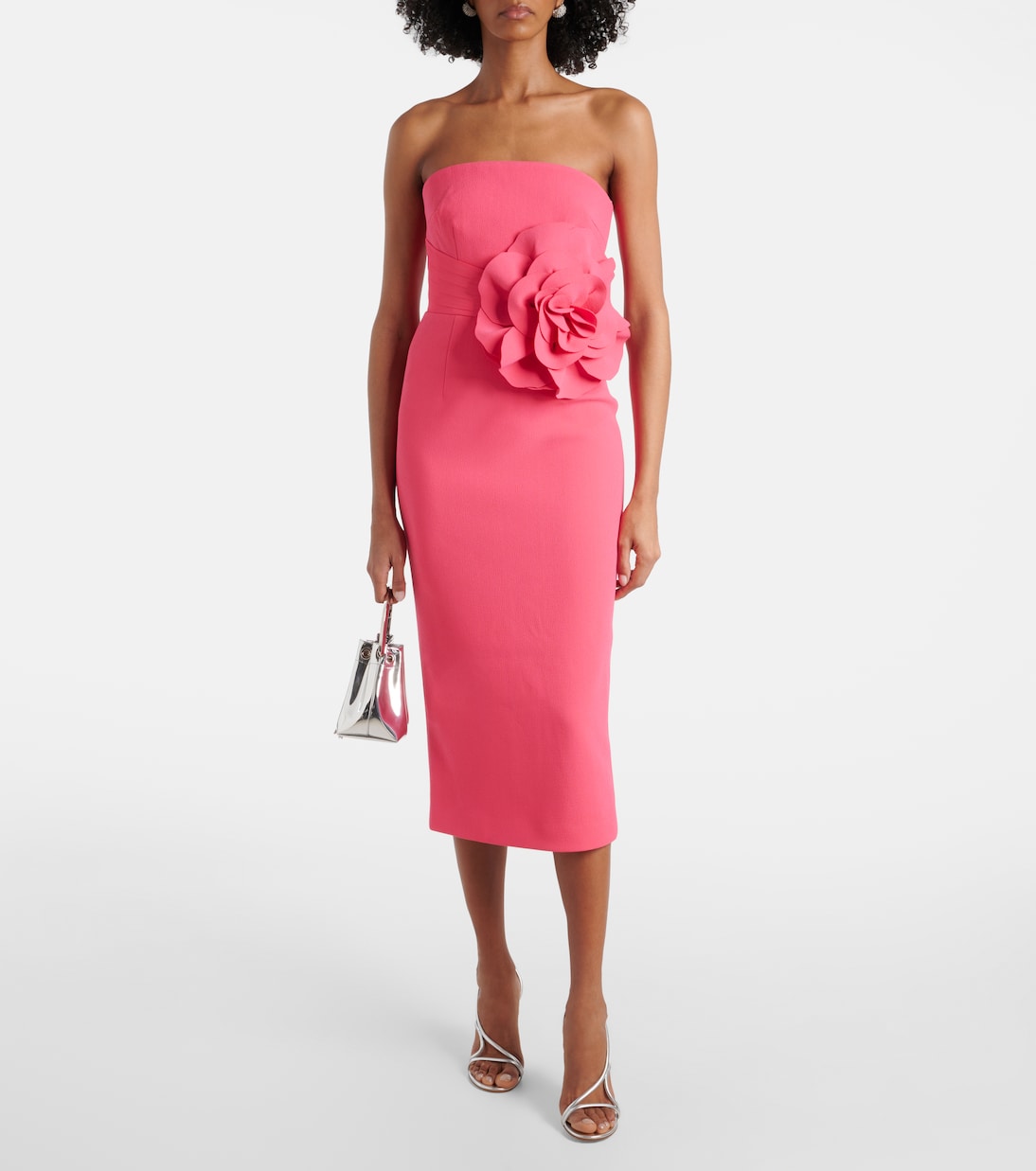 Robe bustier en crêpe à fleurs | Rebecca Vallance