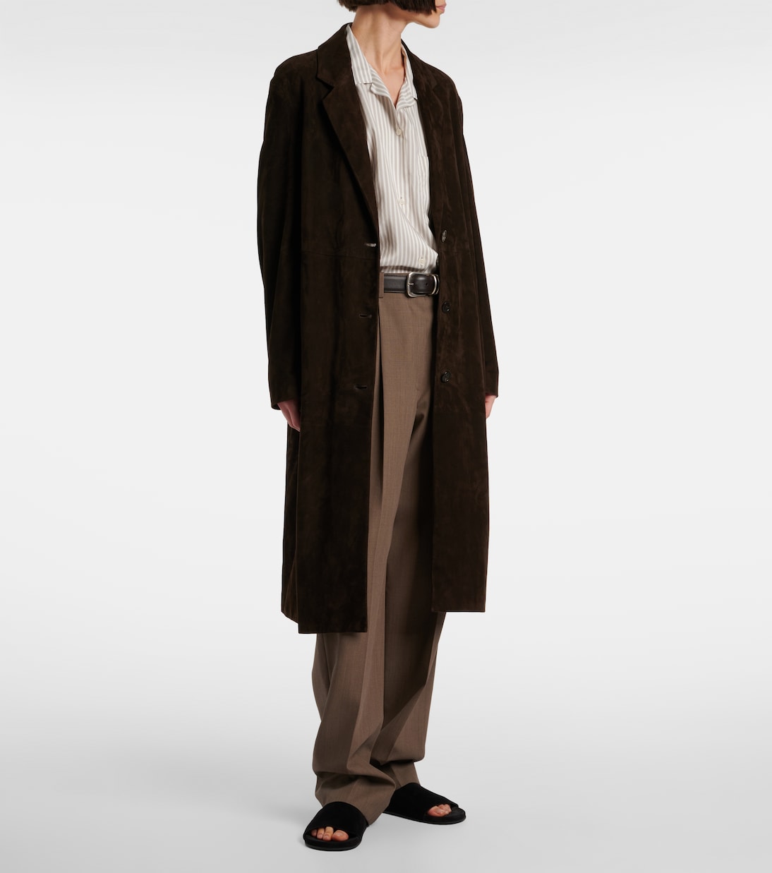 Hugh suede slides | The Row