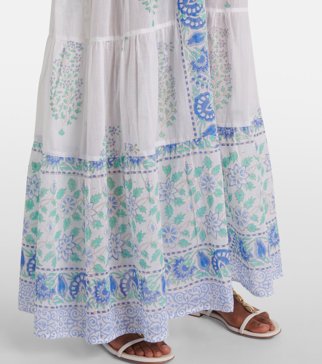 Robe longue en coton à motif cachemire | Juliet Dunn