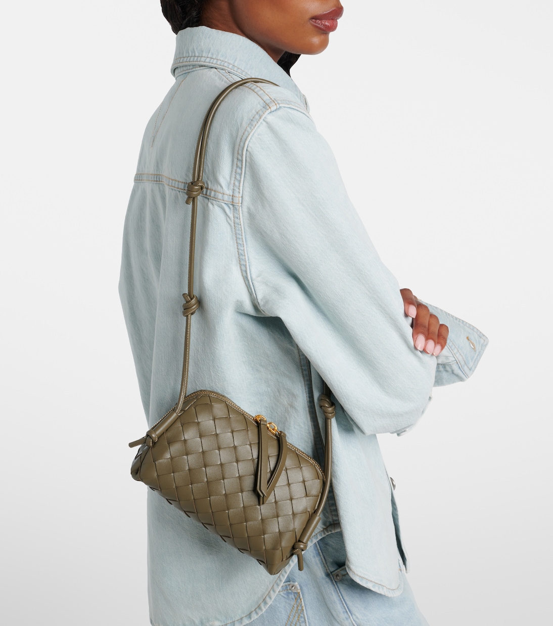 Concert leather crossbody bag | Bottega Veneta