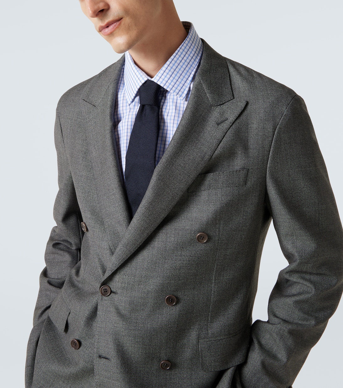 Double-breasted wool suit | Canali
