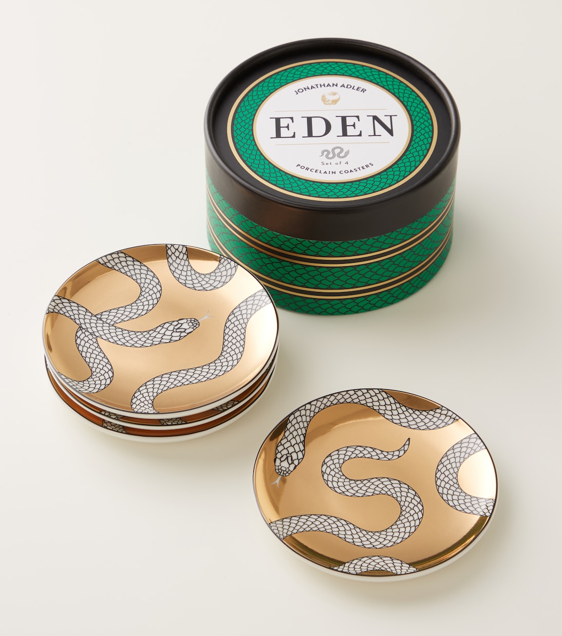 Eden set of 4 porcelain coasters | Jonathan Adler