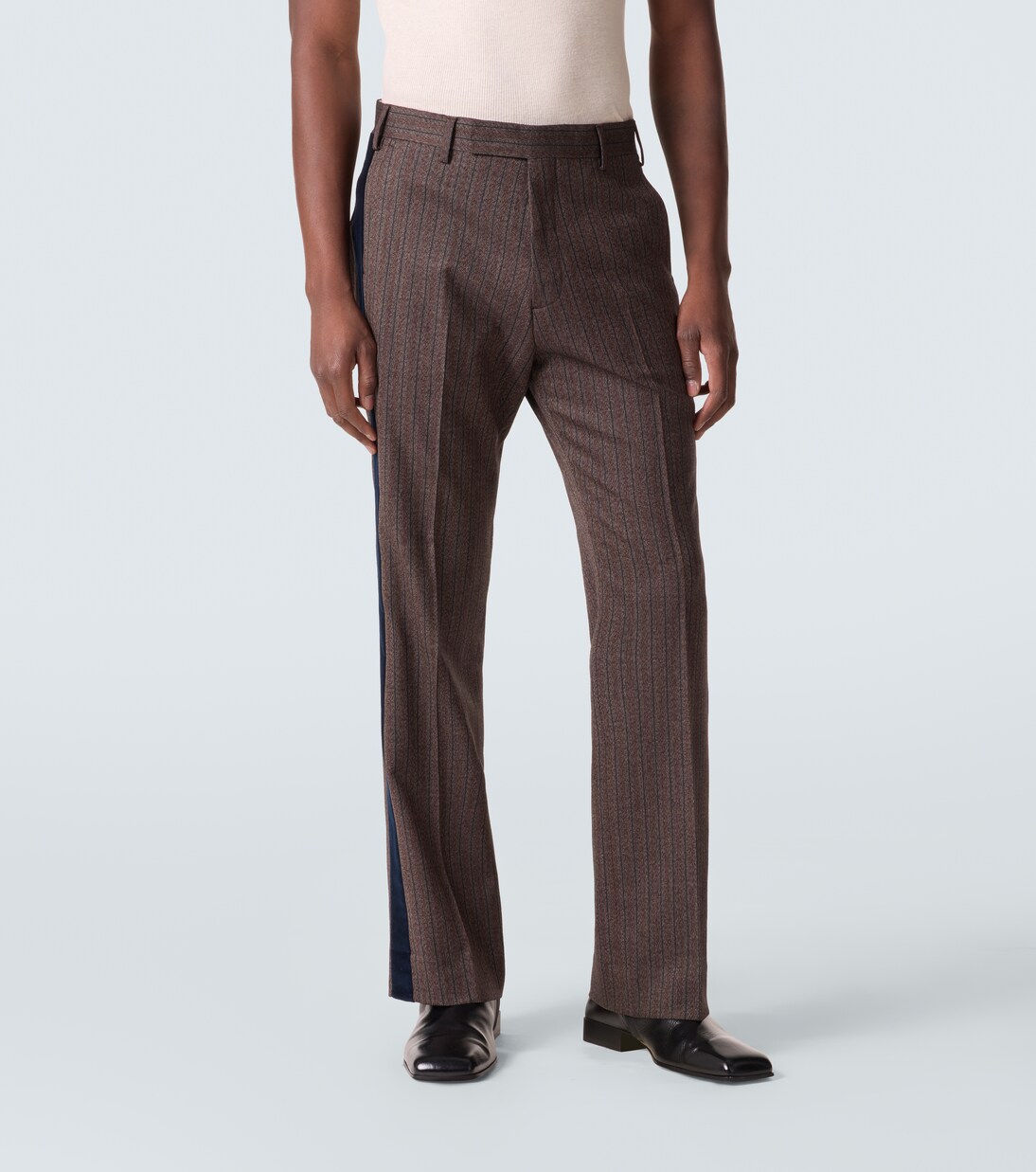 Alto pinstripe wool-blend slim pants | Wales Bonner