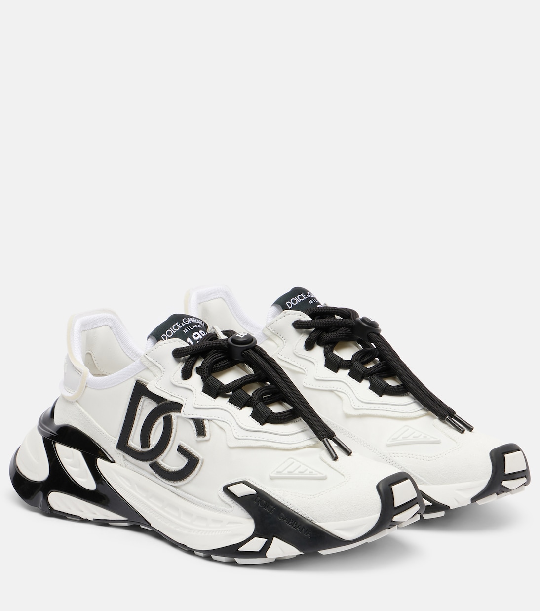 Day Faster DG suede-trimmed sneakers | Dolce&Gabbana