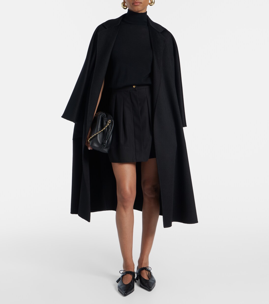 Minifalda plisada de sarga de algodón | Max Mara